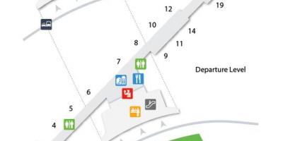 Carte niveau départs aéroport Buffalo Niagara