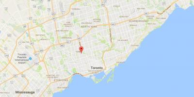 Carte Oakwood–Vaughan district de Toronto