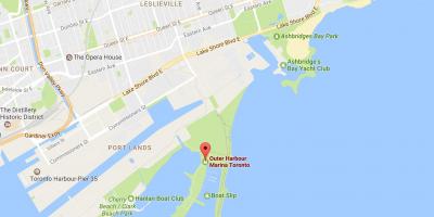 Carte Outer harbour marina Toronto