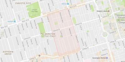 Carte Palmerston quartier Toronto