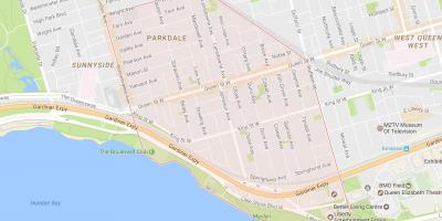 Carte Parkdale quartier Toronto