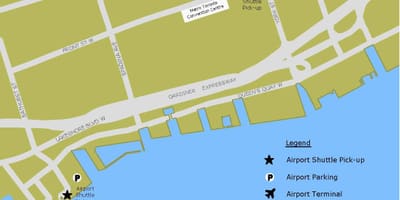 Carte parking aéroport Billy Bishop Toronto
