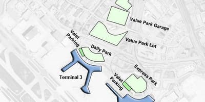 Carte parking aéroport Pearson Toronto