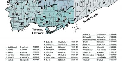 Carte piscines extérieures Toronto