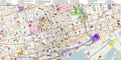 Carte point d'intérêt Toronto