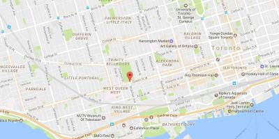 Carte Queen Street West quartier Toronto