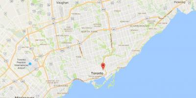 Carte Regent Park district de Toronto