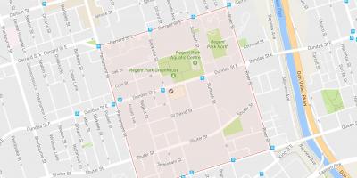 Carte Regent Park quartier Toronto