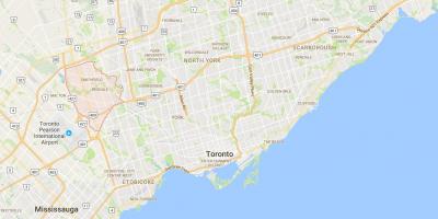 Carte Rexdale district de Toronto