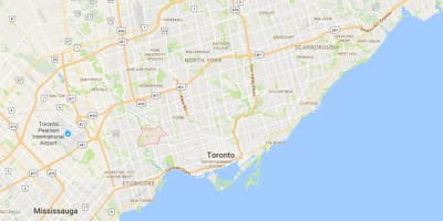 Carte Rockcliffe–Smythe district de Toronto