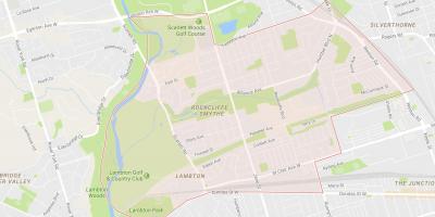 Carte Rockcliffe–Smythe quartier Toronto