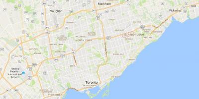 Carte Scarborough City Centre district de Toronto