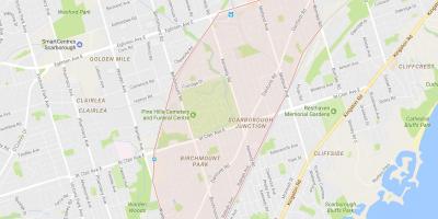 Carte Scarborough Junction quartier Toronto