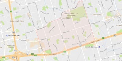 Carte Tam O'Shanter – Sullivan quartier Toronto