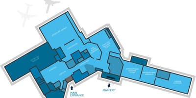 Carte terminal aéroport Hamilton