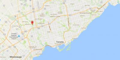 Carte The Elms district de Toronto