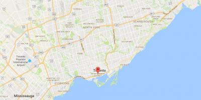Carte The Entertainment District district de Toronto