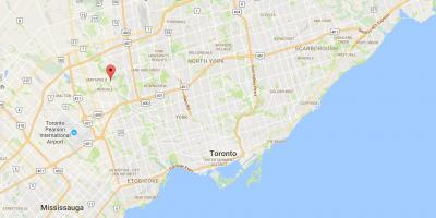 Carte Thistletown district de Toronto