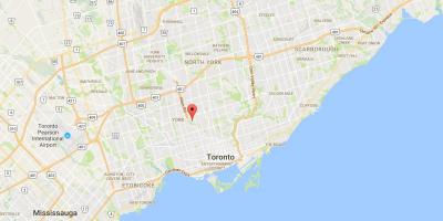 Carte Tichester district de Toronto