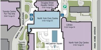 Carte Toronto Centre for the Arts stationnement