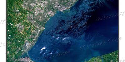 Carte Toronto lac Ontario satellite