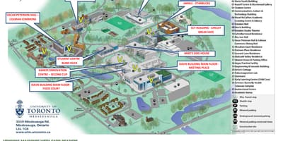 Carte université de Toronto Mississauga campus services alimentaires