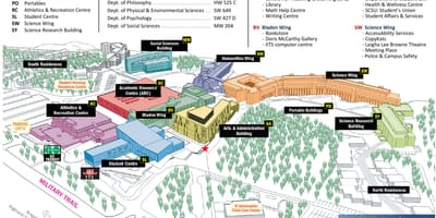 Carte université de Toronto Scarborough campus
