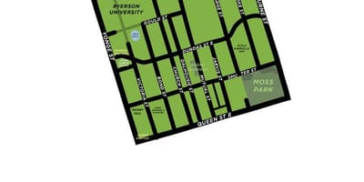 Carte vue d'ensemble Garden District Toronto
