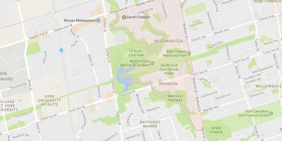 Carte Westminster–Branson quartier Toronto