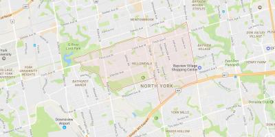 Carte Willowdale quartier Toronto